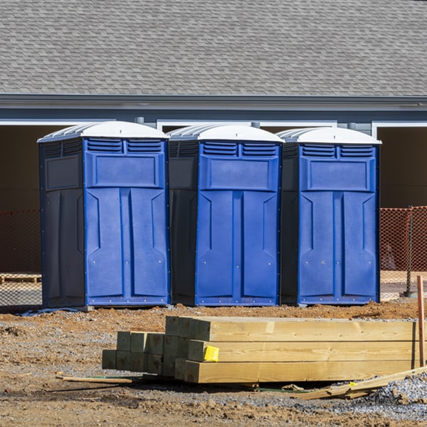 how often are the portable restrooms cleaned and serviced during a rental period in Ong Nebraska